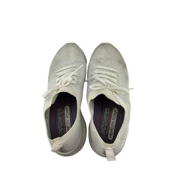 Skechers Women's Ultra Flex Salutations Trainers White Silver Sneaker Size 7.5 - Picture 6 of 8